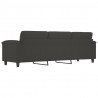 3-osobowa sofa, ciemnoszary, 210 cm, tapicerowana mikrofibrą