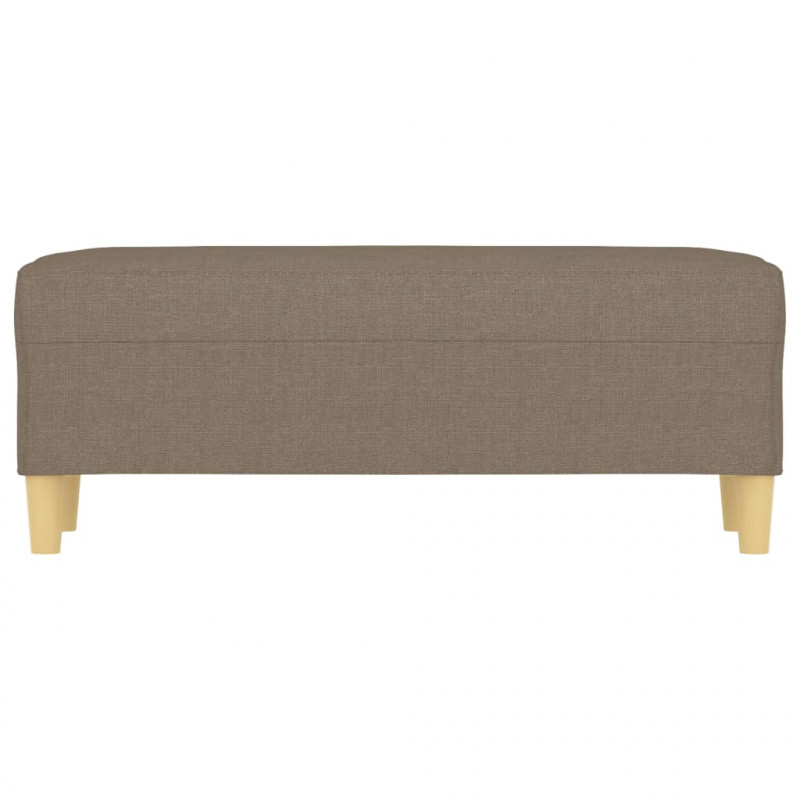 Ławka, taupe, 100x35x41 cm, tapicerowana tkaniną