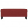 Ławka, winna czerwień, 100x35x41 cm, tapicerowana tkaniną