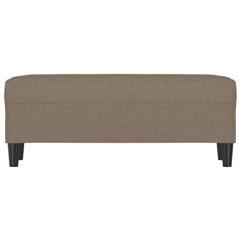 Ławka, taupe, 100x35x41 cm, tapicerowana tkaniną