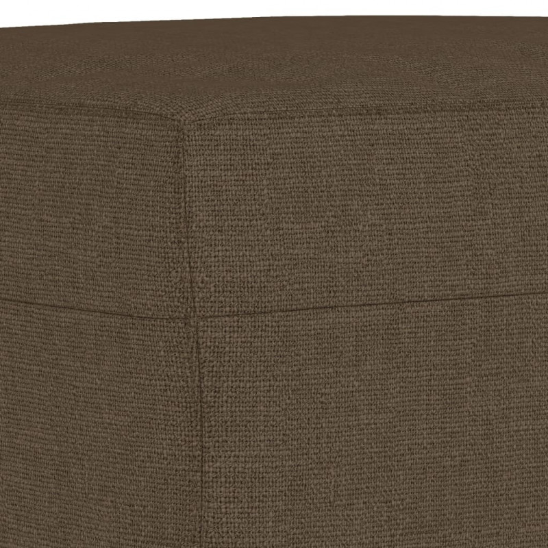 Ławka, brązowy, 70x35x41 cm, tapicerowana tkaniną
