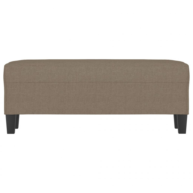 Ławka, taupe, 100x35x41 cm, tapicerowana tkaniną