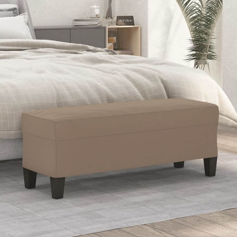 Ławka, taupe, 100x35x41 cm, obity mikrofibrą
