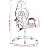 Obrotowy fotel gamingowy, czarno-czerwony, sztuczna skóra