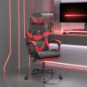 Obrotowy fotel gamingowy z podnóżkiem, czarno-czerwony