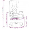 Rozkładany fotel masujący, ciemnoszary, obity tkaniną