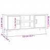 Szafka pod telewizor, czarna, 110x35x48 cm, drewno sosnowe