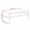 Stolik kawowy, 90x50x35 cm, lite drewno sosnowe