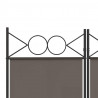 Parawan 5-panelowy, antracytowy, 200x220 cm, tkanina