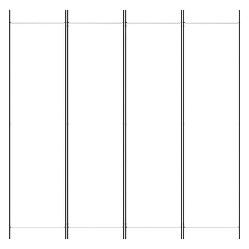 Parawan 4-panelowy, biały, 200x200 cm, tkanina