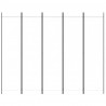 Parawan 5-panelowy, biały, 250x200 cm, tkanina