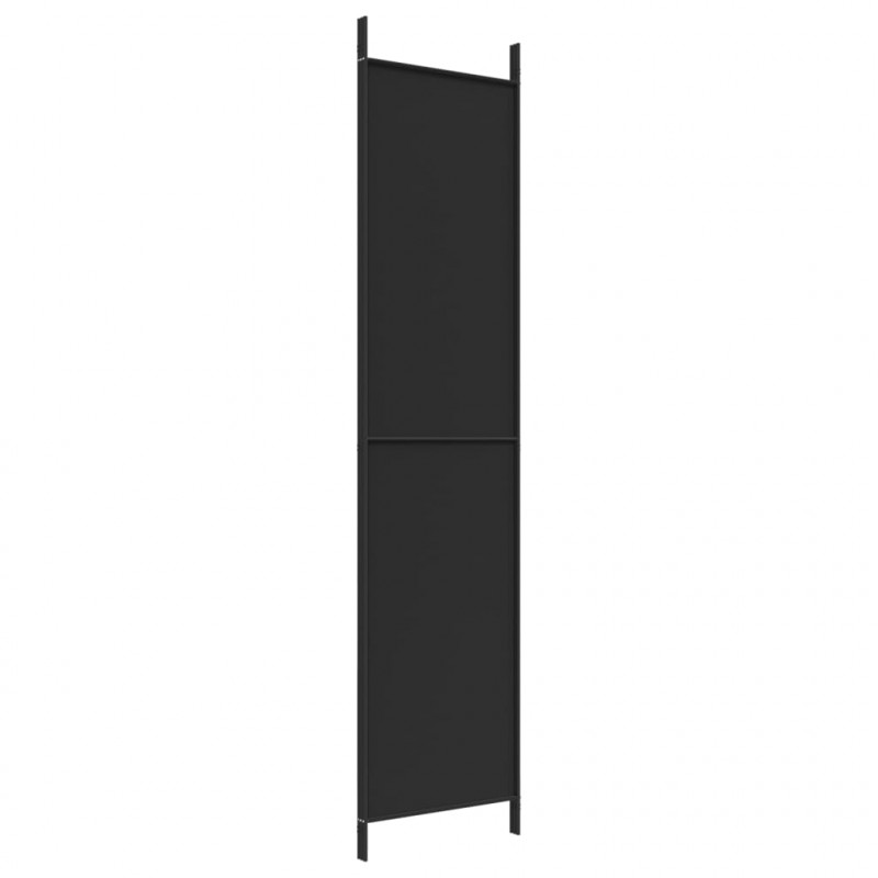 Parawan 3-panelowy, czarny, 150x220 cm, tkanina