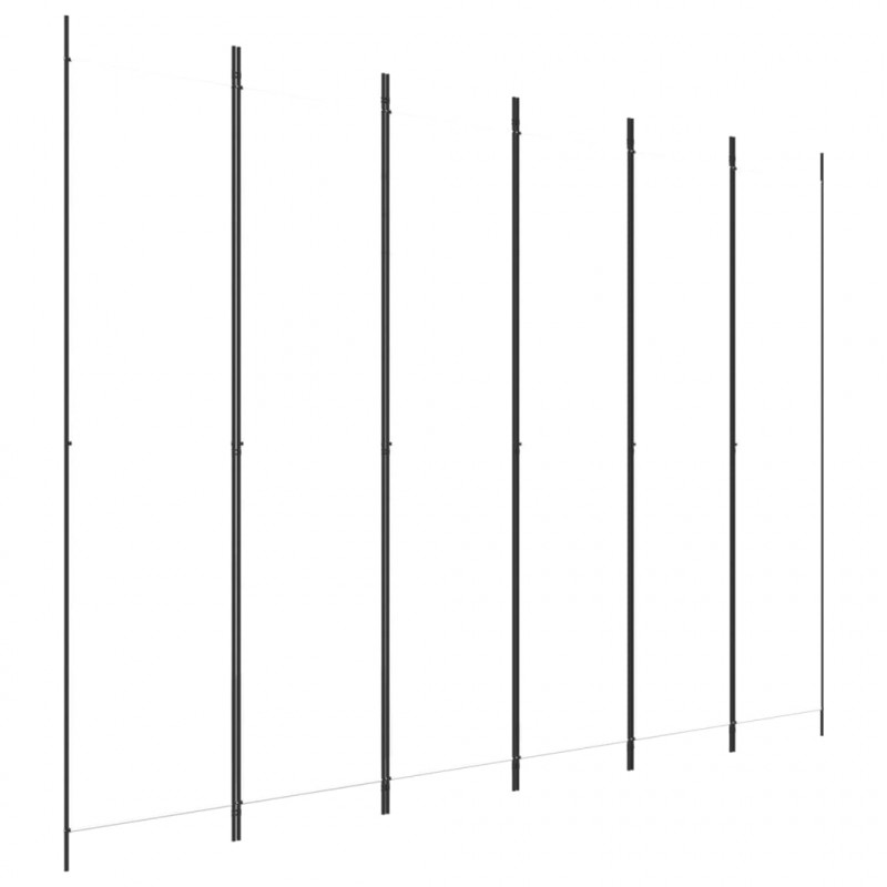 Parawan 6-panelowy, biały, 300x220 cm, tkanina