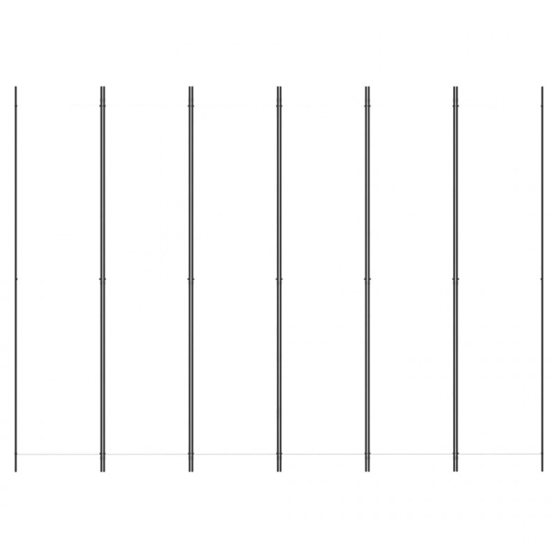 Parawan 6-panelowy, biały, 300x220 cm, tkanina