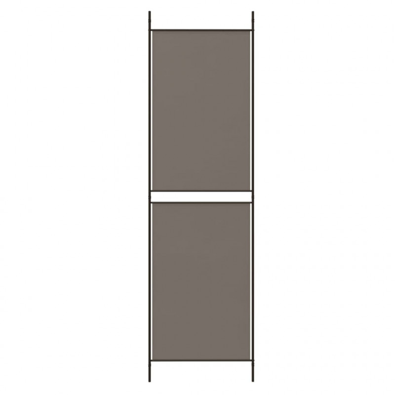 Parawan 4-panelowy, antracytowy, 200 x 180 cm, tkanina