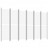 Parawan 6-panelowy, biały, 300 x 180 cm, tkanina