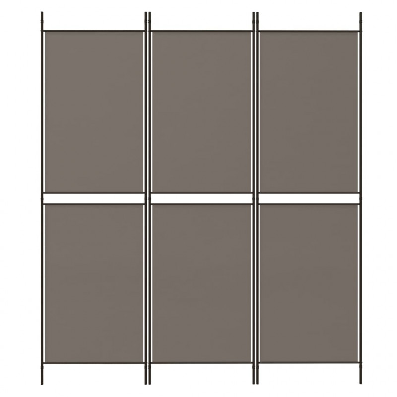 Parawan 3-panelowy, antracytowy, 150x200 cm, tkanina