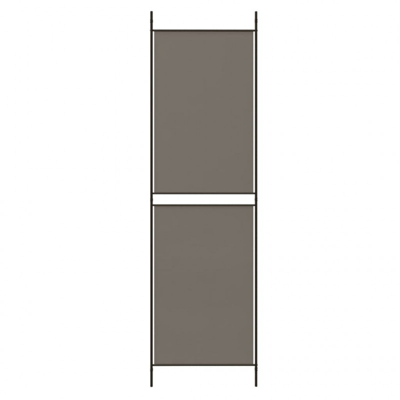 Parawan 5-panelowy, antracytowy, 250x200 cm, tkanina