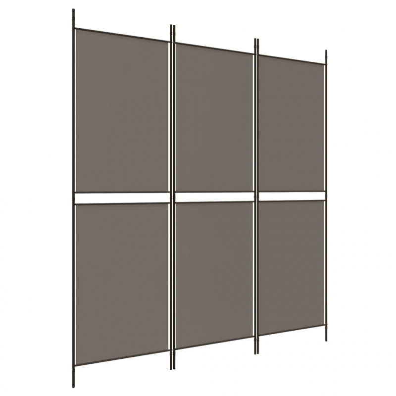 Parawan 3-panelowy, antracytowy, 150x220 cm, tkanina