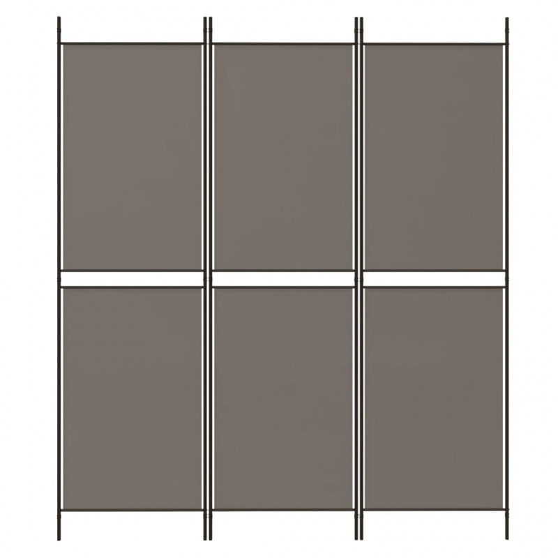 Parawan 3-panelowy, antracytowy, 150x220 cm, tkanina
