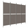 Parawan 4-panelowy, antracytowy, 200x220 cm, tkanina