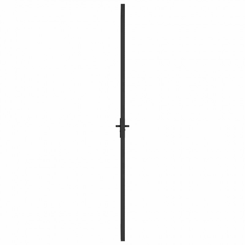 Drzwi wewnętrzne, 76x201,5 cm, czarne, matowe szkło i aluminium