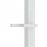 Drzwi wewnętrzne, 83x201,5 cm, białe, szkło ESG i aluminium