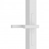 Drzwi wewnętrzne, 93x201,5 cm, białe, szkło ESG i aluminium