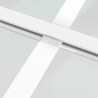 Drzwi wewnętrzne, 93x201,5 cm, białe, szkło ESG i aluminium