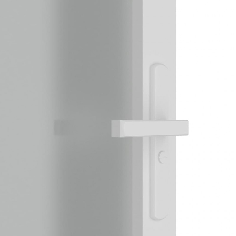 Drzwi wewnętrzne, 83x201,5 cm, białe, matowe szkło i aluminium