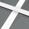 Drzwi wewnętrzne, 83x201,5 cm, białe, szkło ESG i aluminium
