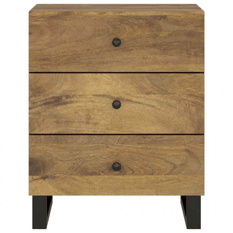 Szafka nocna, 50x33x62 cm, lite drewno mango