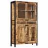 Kredens, 100x40x175 cm, surowe drewno mango