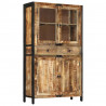 Kredens, 100x40x175 cm, surowe drewno mango