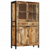 Kredens, 100x40x175 cm, surowe drewno mango