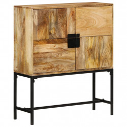 Kredens, 80x30x95 cm, surowe drewno mango