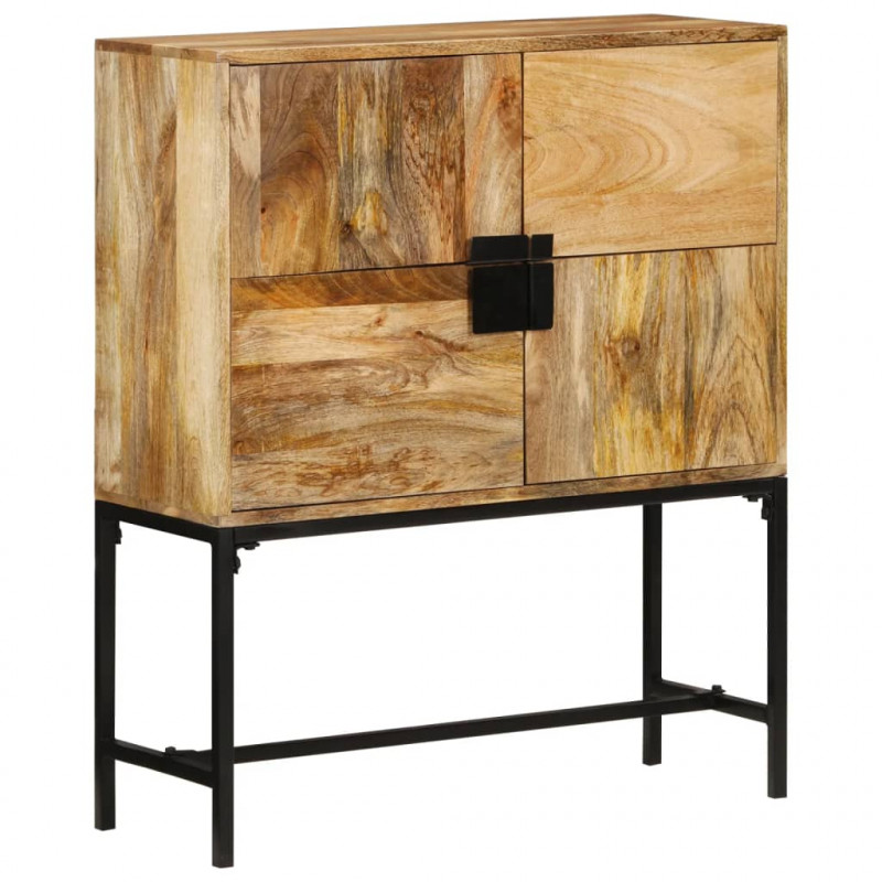 Kredens, 80x30x95 cm, surowe drewno mango