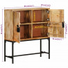 Kredens, 80x30x95 cm, surowe drewno mango