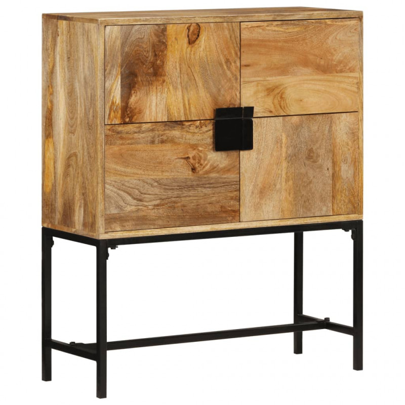 Kredens, 80x30x95 cm, surowe drewno mango
