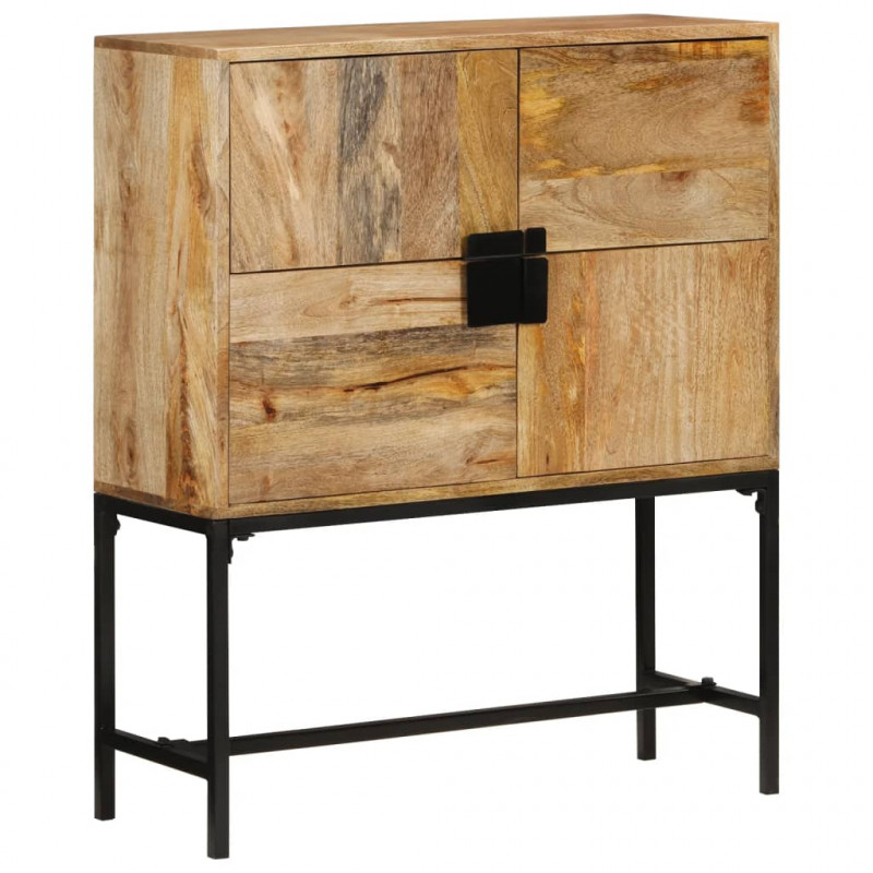 Kredens, 80x30x95 cm, surowe drewno mango
