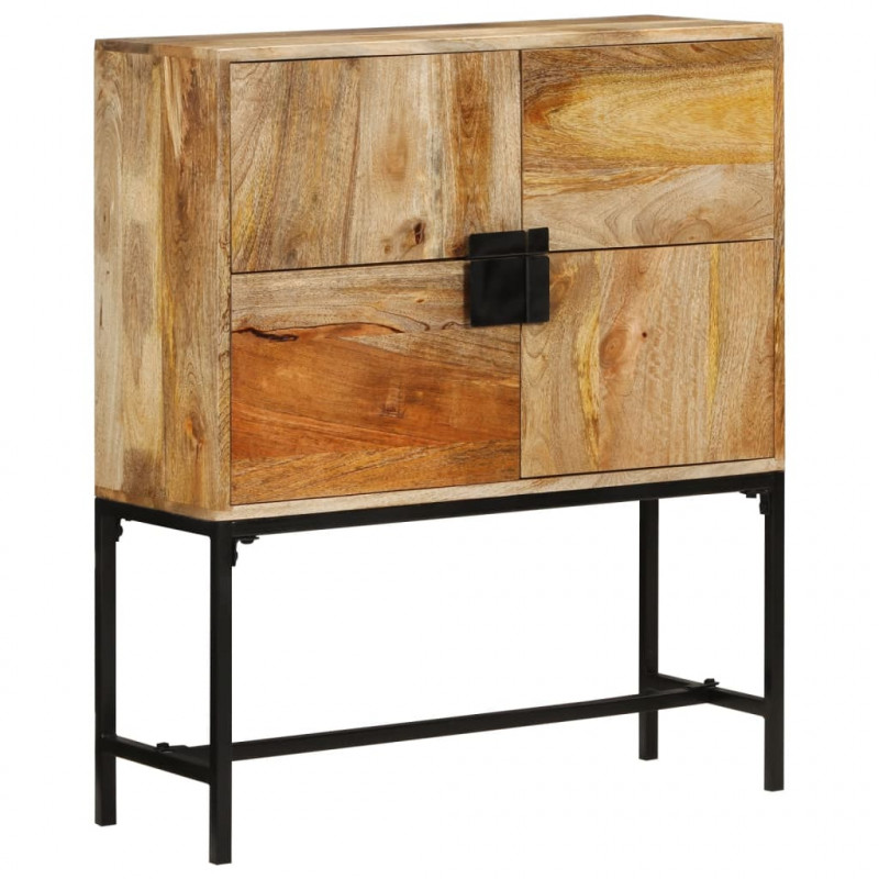 Kredens, 80x30x95 cm, surowe drewno mango