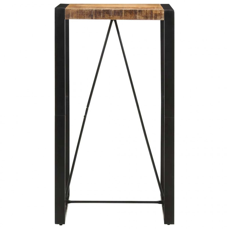 Stolik barowy, 60x55x110 cm, surowe lite drewno mango