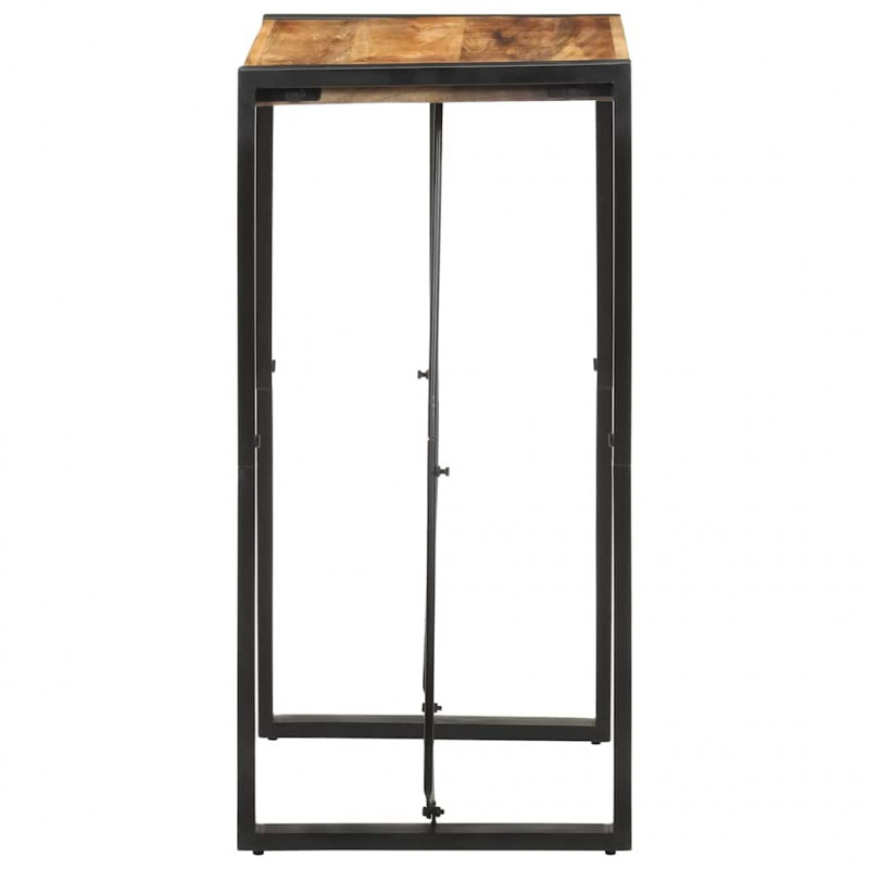 Stolik barowy, 60x55x110 cm, surowe lite drewno mango