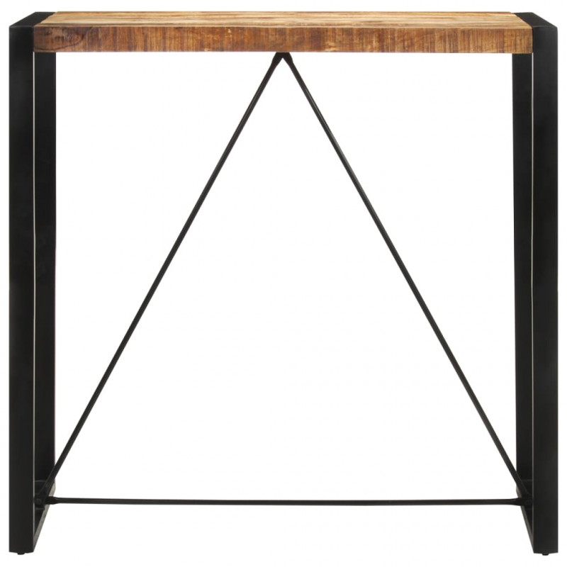 Stolik barowy, 110x55x110 cm, surowe lite drewno mango