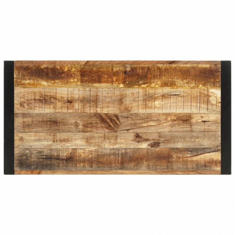 Stolik barowy, 110x55x110 cm, surowe lite drewno mango
