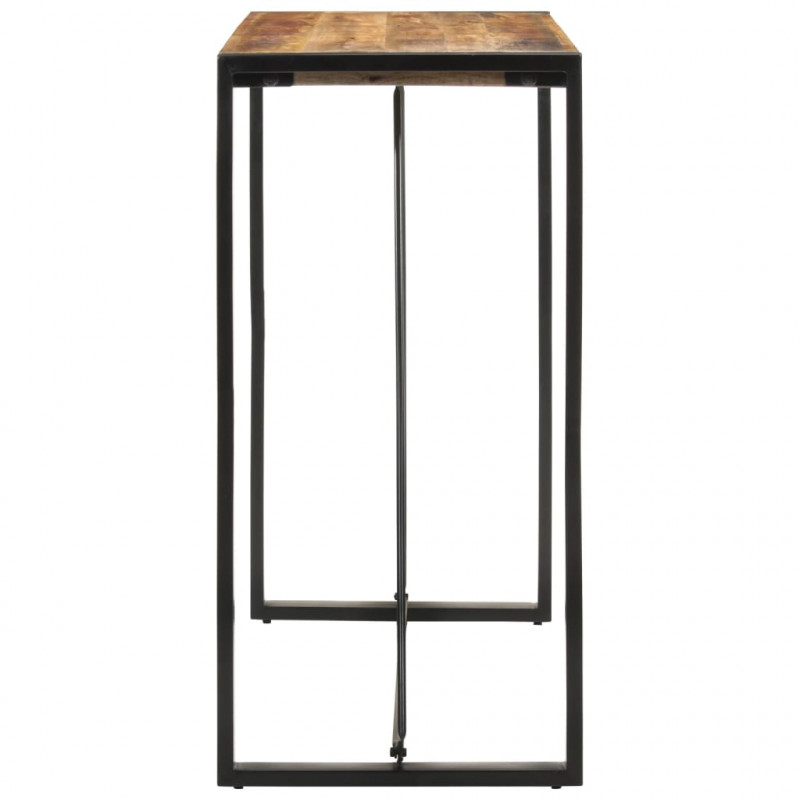 Stolik barowy, 110x55x110 cm, surowe lite drewno mango