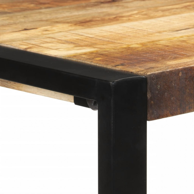 Stolik barowy, 110x55x110 cm, surowe lite drewno mango