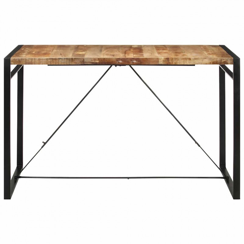 Stolik barowy, 175x90x110 cm, surowe lite drewno mango