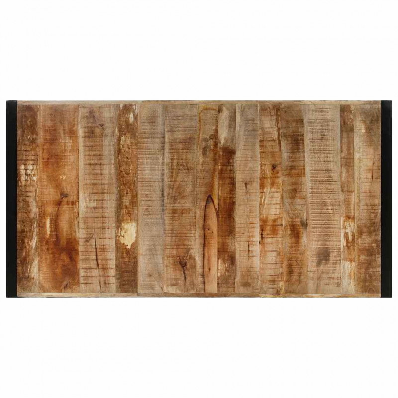 Stolik barowy, 175x90x110 cm, surowe lite drewno mango