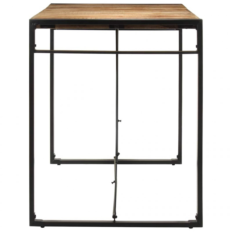 Stolik barowy, 175x90x110 cm, surowe lite drewno mango